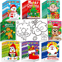 Omgouue 32pc Christmas coloring books front cover with festive designs for kids.