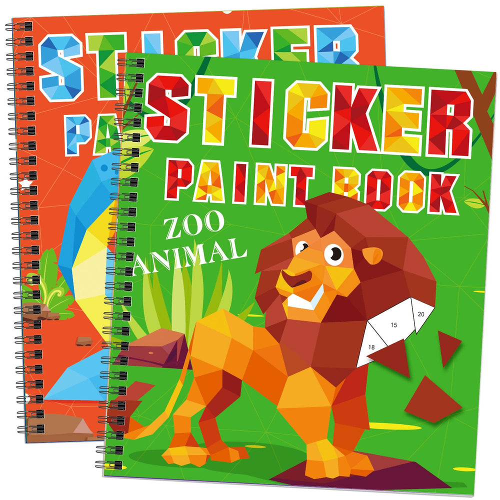 Omgouue dinosaur sticker paint book cover—portable travel activity for kids.