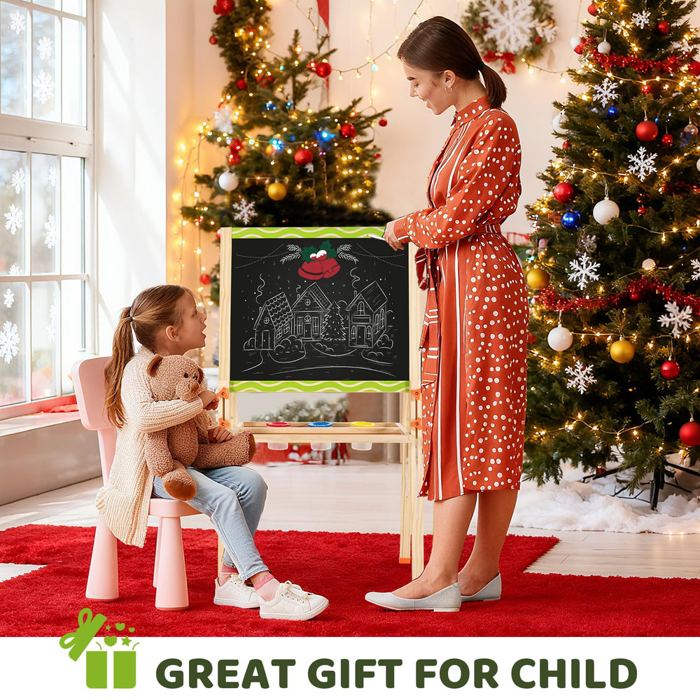 OMOTIYA Kids Easel with paper-roll holder keeps art projects ready to start.