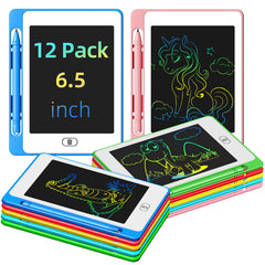 OMXDG party favor 12-pack LCD tablet with bright 6.5-inch display for kids' doodling