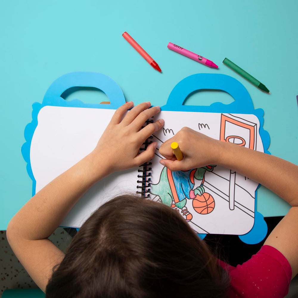 Omy coloring pages with friendly dinosaurs for young artists