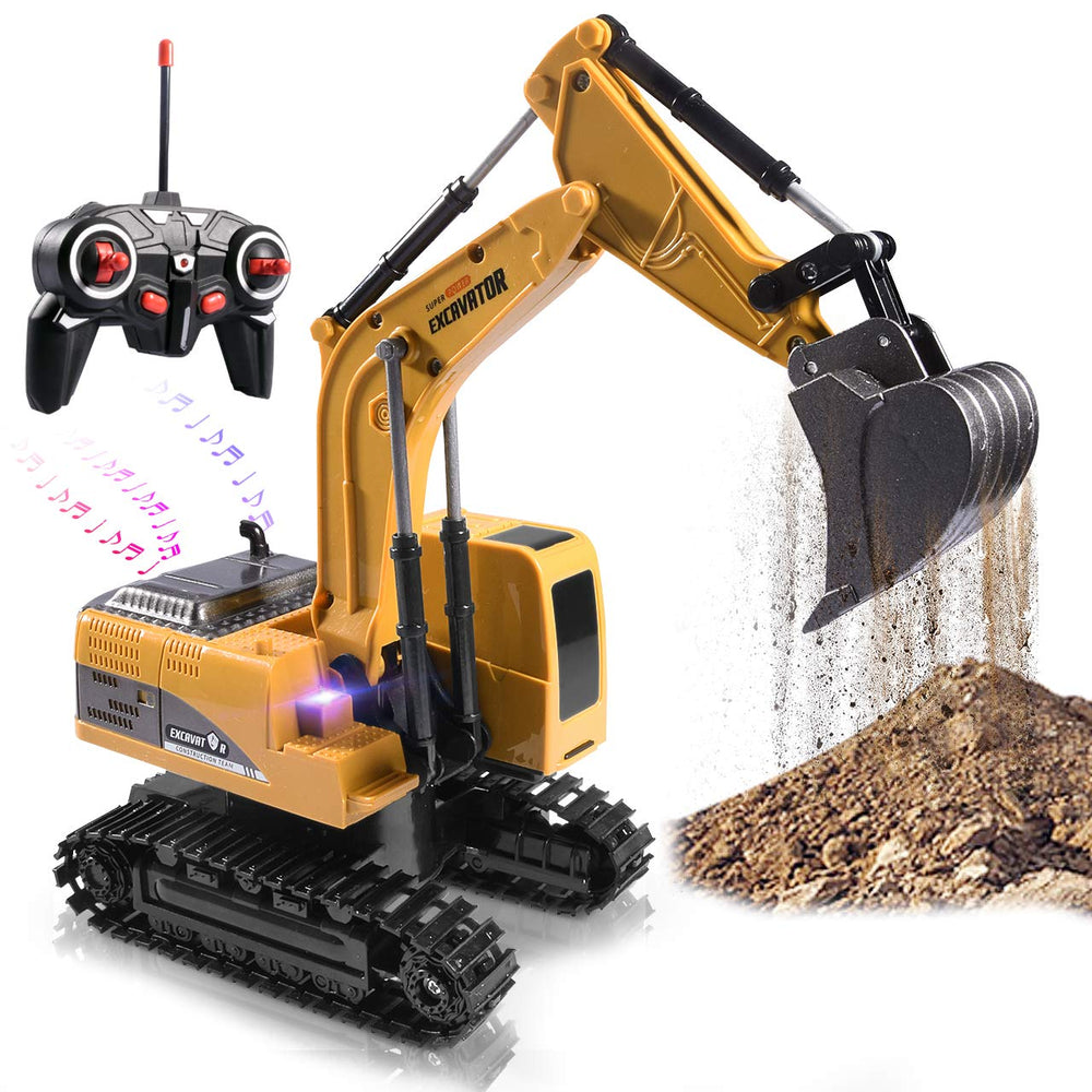 Onadrive Construction Excavator Toy with remote control for realistic playtime fun.