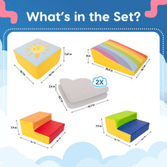 Once Upon a Cloud foam climbing blocks cloud pad left cushioned landing area