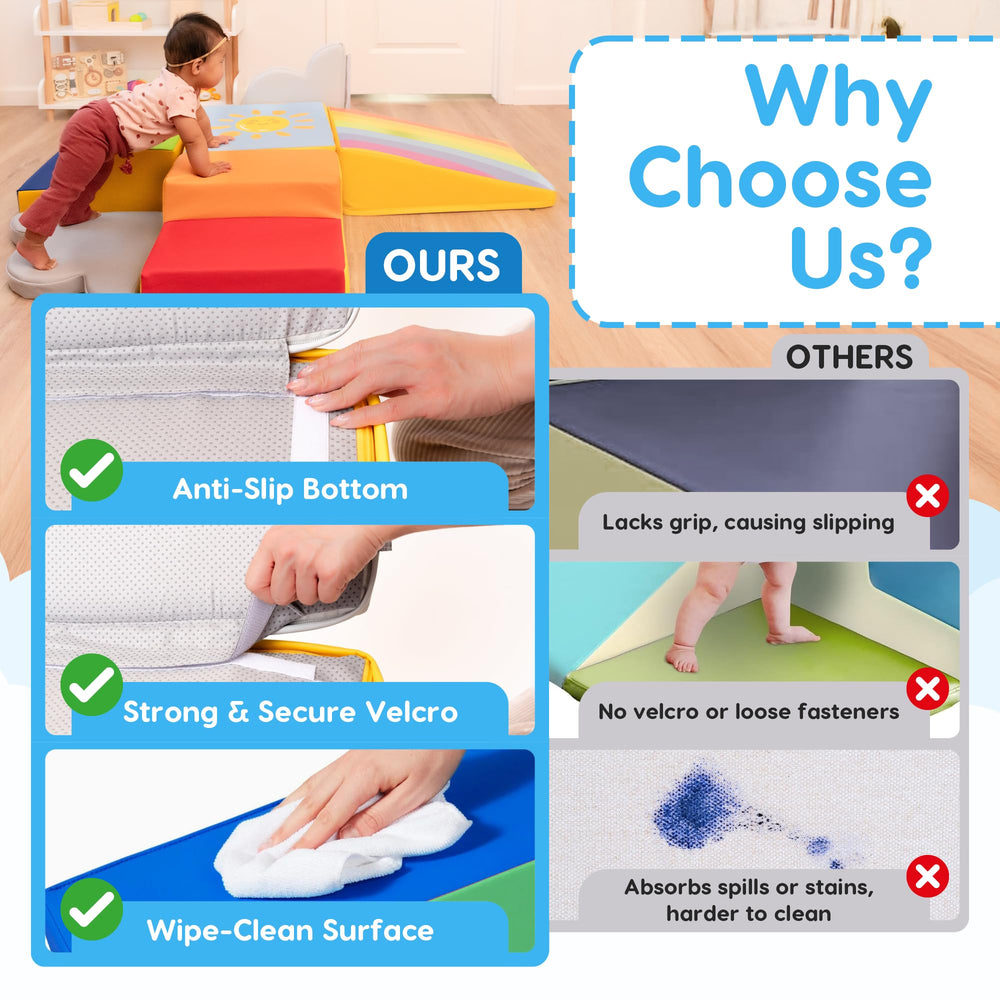 Once Upon a Cloud foam climbing blocks cloud pad right cushioned landing area