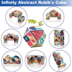 ONCOFAN Infinity Cube Fidget Toy mechanics close-up promotes tactile engagement