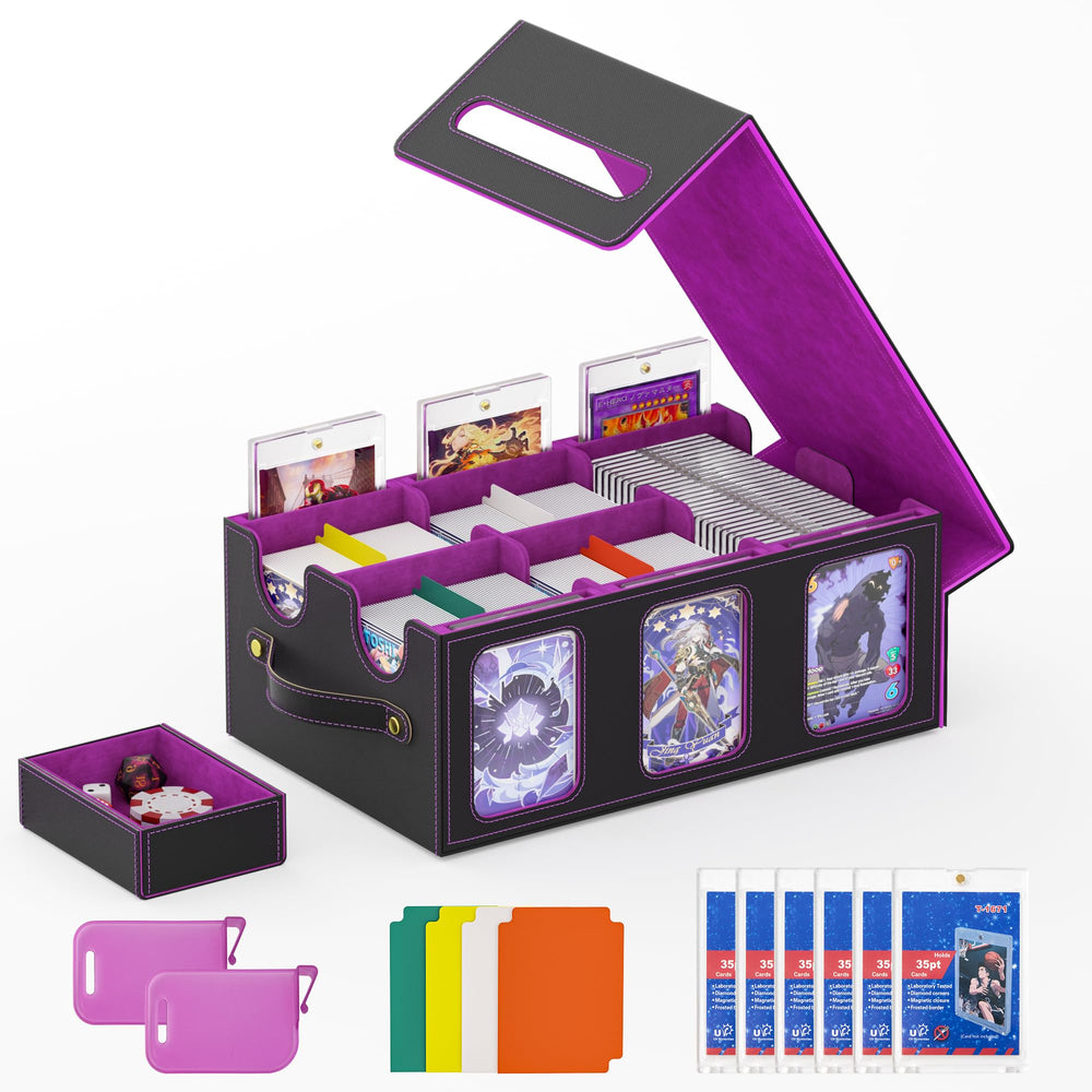 Oneyus MTG Card Storage Box front view showing large capacity for card organization.