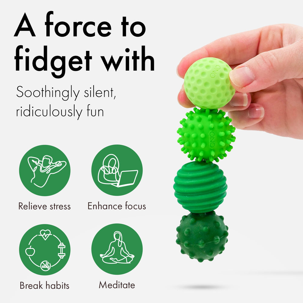 ONO Signets Emerald magnets enable near-silent fidgeting at your desk.