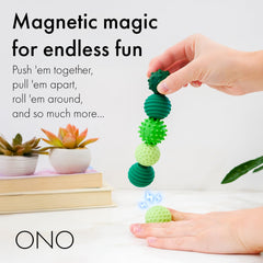 ONO Signets ruby-color balls add vibrant style while you fidget.