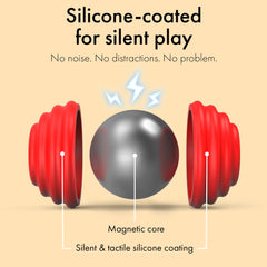 ONO Signets stackable case keeps the set within reach on desks.