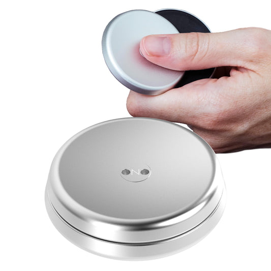 ONO Slider handheld fidget in grey aluminum promotes calm focus in daily tasks