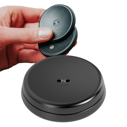 ONO Slider handheld fidget toy in black aluminum for quiet focus.