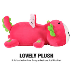 Onsoyours axolotl dragon fruit plush vacuum-packed, fluff it after unpacking