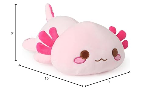 Onsoyours axolotl plush gift-ready packaging appeals to kids and adults.