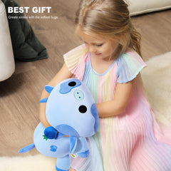 Onsoyours Blueberry Cow plush vacuum-pack note referencing shipping.