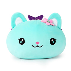 Onsoyours blue cat mermaid plush fabric close-up highlights softness
