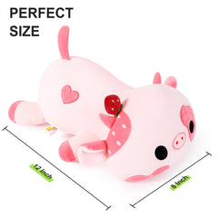 Onsoyours Cozy cow plush on bed adds warmth to family spaces.