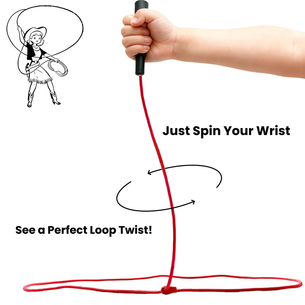 OOHGLITZ Cowboy Lasso Rope with adjustable length for different skill levels and grip comfort.