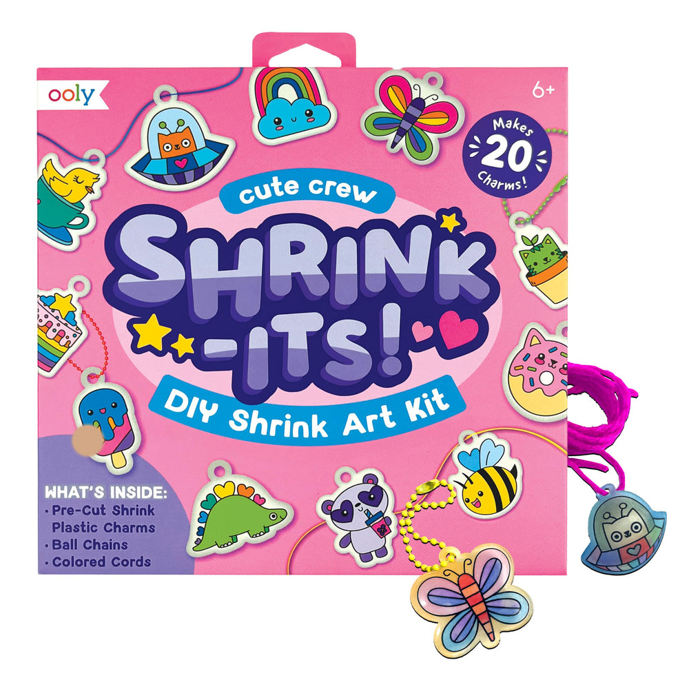 Ooly 28-piece shrinking art kit box for fun crafting.