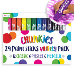 OOLY Chunkies classic colors paint sticks for mess-free kids art