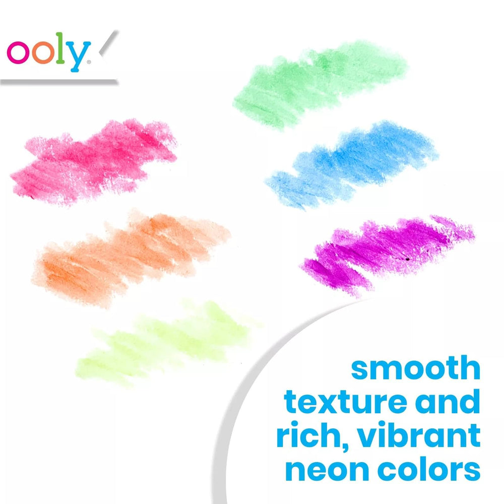 Ooly Chunkies kids drawing session with bright neon colors