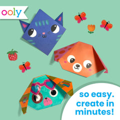 Ooly DIY Paper Kit: 12 predesigned origami patterns for quick, ready-made crafts.