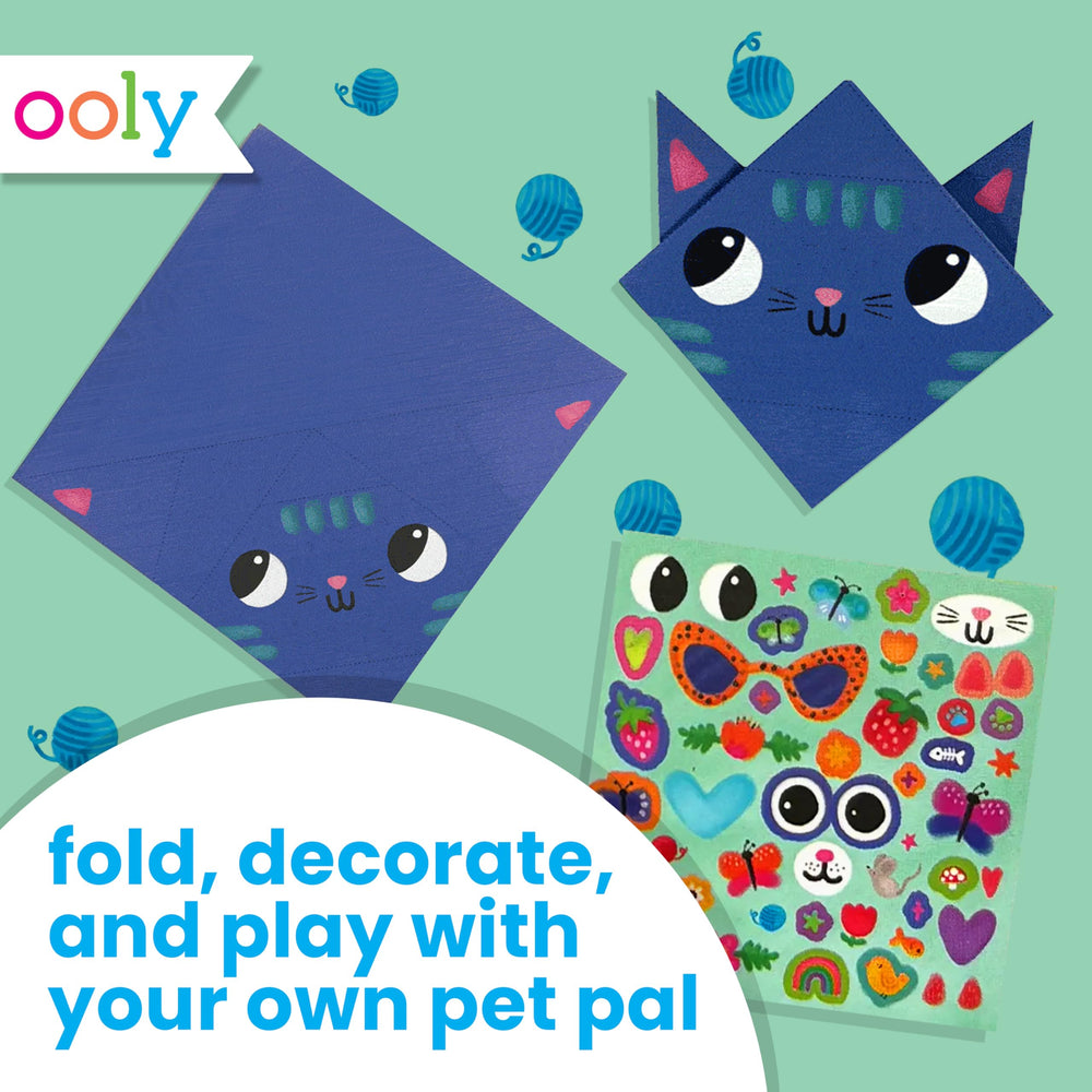 Ooly DIY Paper Kit: 6 color-in origami designs for personalized art projects.