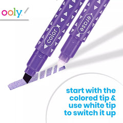 OOLY Make No Mistake markers in use for drawing and writing with clean erasing.