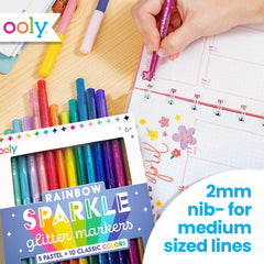 Ooly pastel colors glitter markers ideal for journaling and planners with a subtle sparkle.