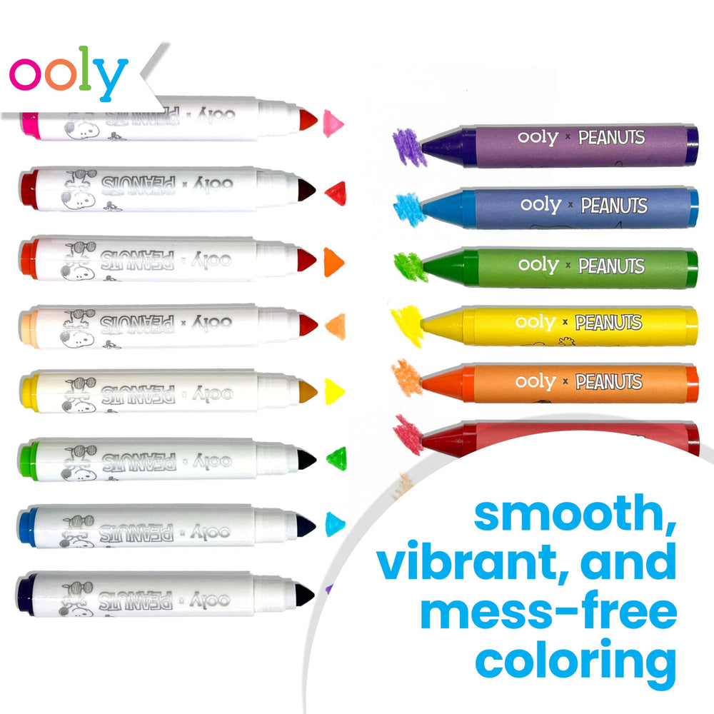 Ooly Peanuts jumbo crayons with easy grip for small hands during drawing