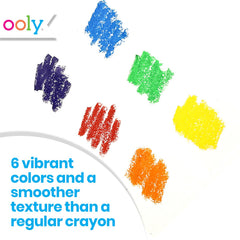 Ooly Smooth Stix gel crayons in a portable case for travel art.