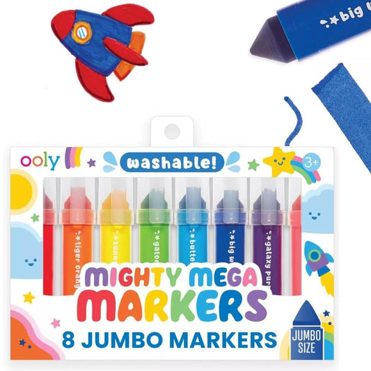 Ooly Thick Toddler Markers packaging highlighting easy grip design