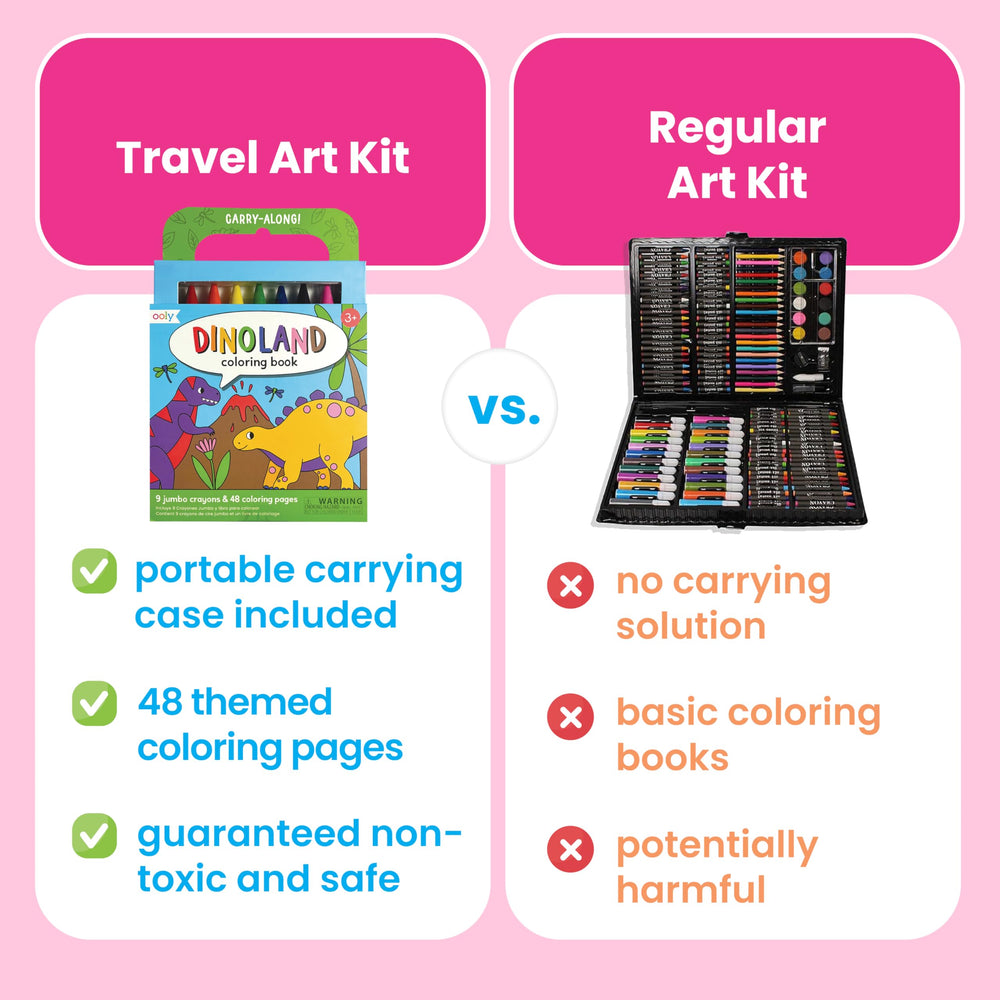 Ooly Travel Art Kit carrying case keeps supplies organized