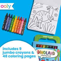 Ooly Travel Art Kit Dinoland theme pages spark imaginative play
