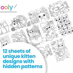 OOLY Undercover Art kitten designs: twelve patterns for coloring