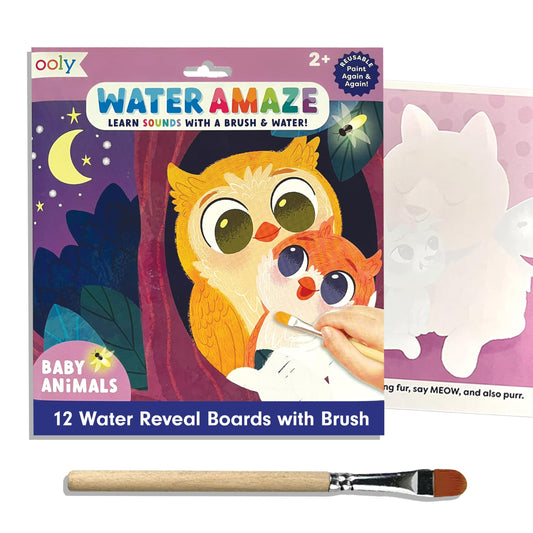 Ooly Water Amaze 12 reveal boards for kids' water-based art and learning