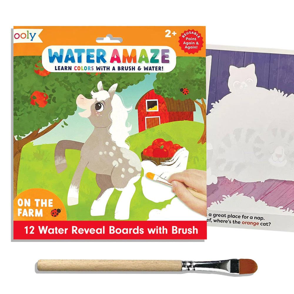 Ooly Water Amaze boards and brush for mess-free art with toddlers