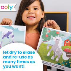 Ooly Water Amaze farm-themed pages with cheerful farm animals