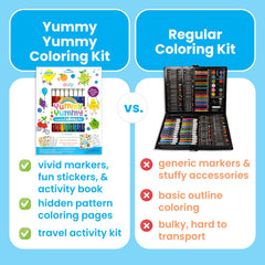 Ooly Yummy Yummy hidden-pattern coloring book reveals surprises page by page.