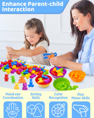 Oomloid animal sorting and counting activity for home or classroom learning.