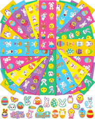 Oomloid Easter stickers featuring bunnies for kids' egg decorating.