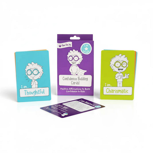 Open The Joy Confidence Cards cover display promotes curiosity and mood-boosting self-belief