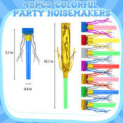 Openfly durable plastic noisemakers reusable for events and parties