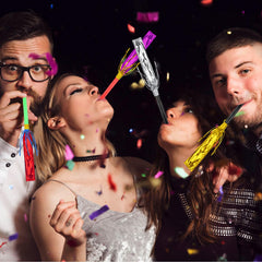 Openfly squawker noisemakers deliver fun sounds for birthdays and holidays.