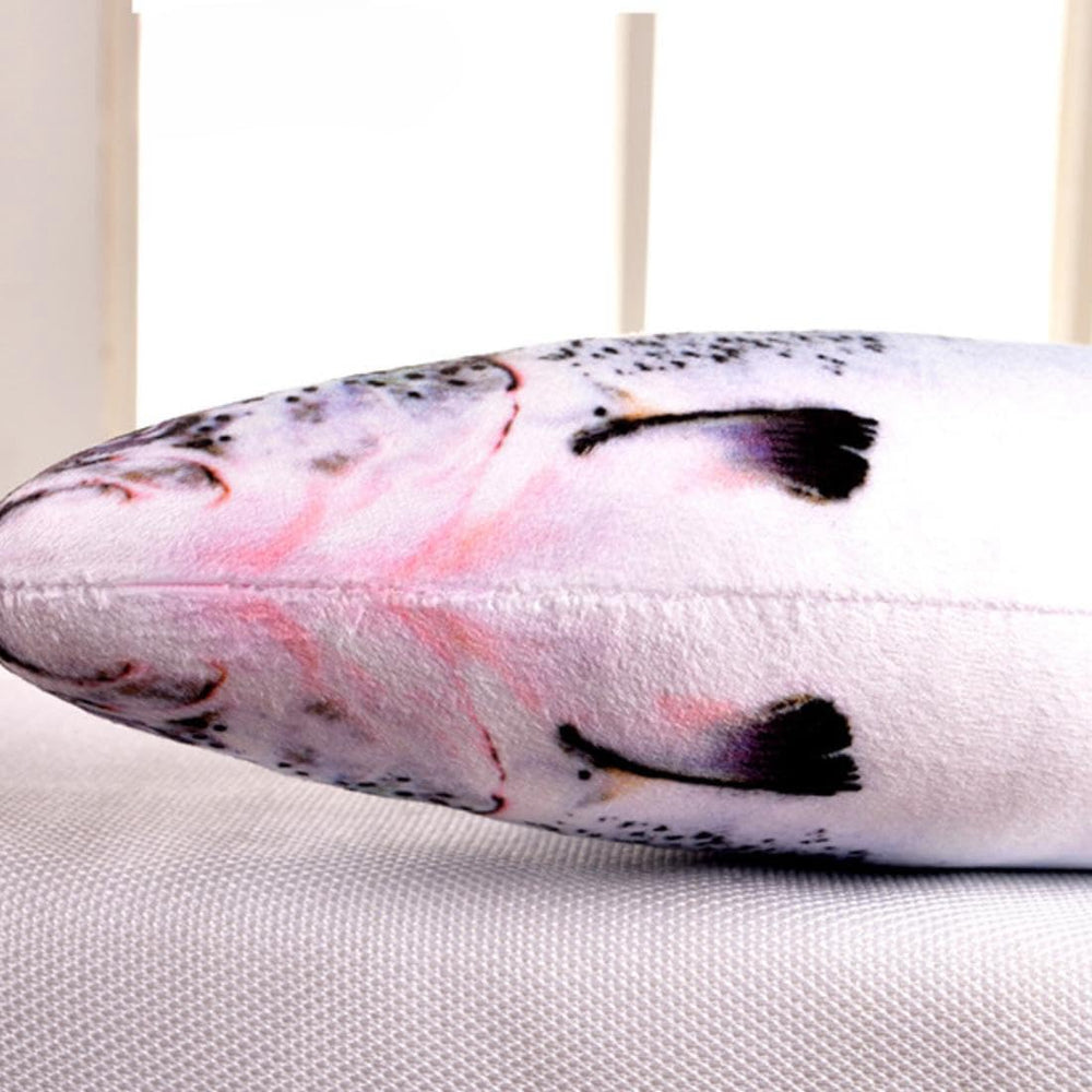OPHRBU vivid salmon design with detailed stitching enhances room decor.