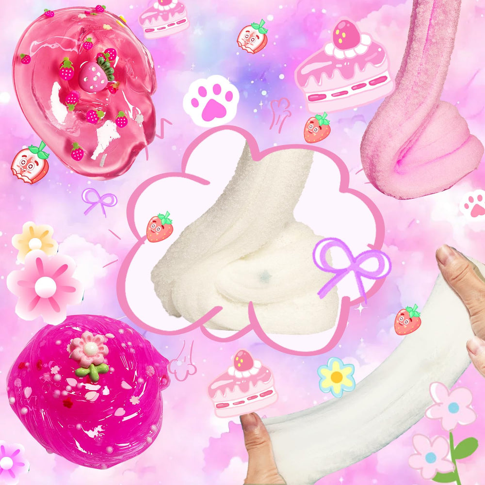 OPLDYRK pink crunchy slime kit - textured pops for tactile fun