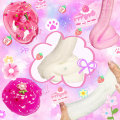 OPLDYRK pink crunchy slime kit - textured pops for tactile fun
