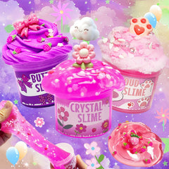 OPLDYRK pink non-sticky slime kit - stays clean during play