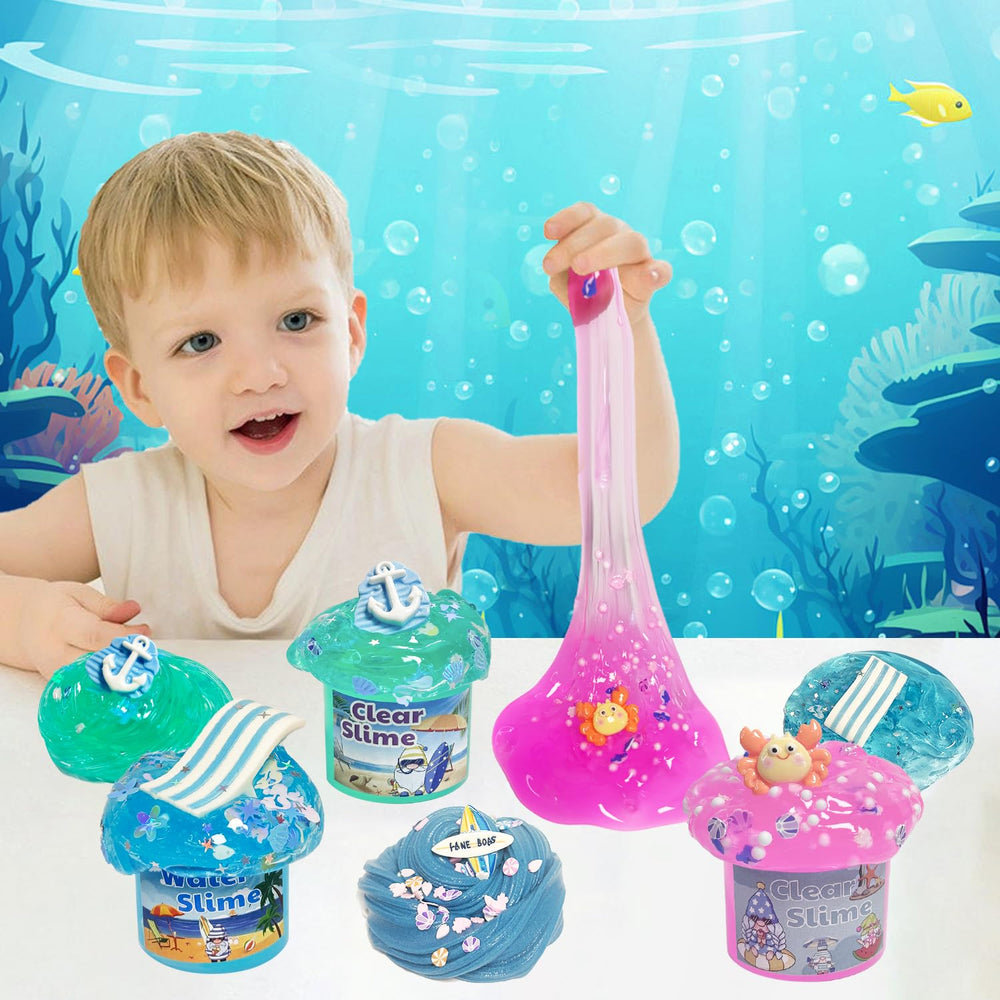 OPLDYRK Kids crafting session close-up, colorful slime blends spark creativity