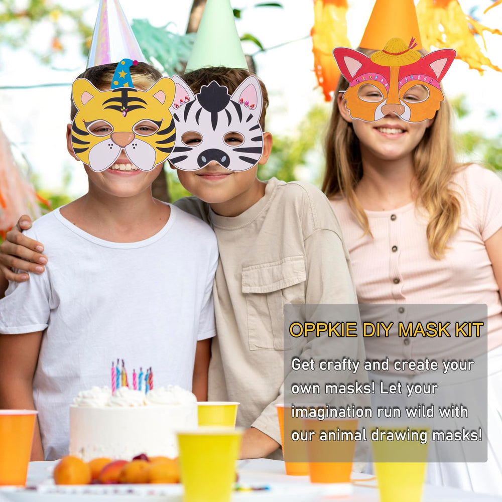 OPPKIE giraffe mask kit with colorful felt and gems