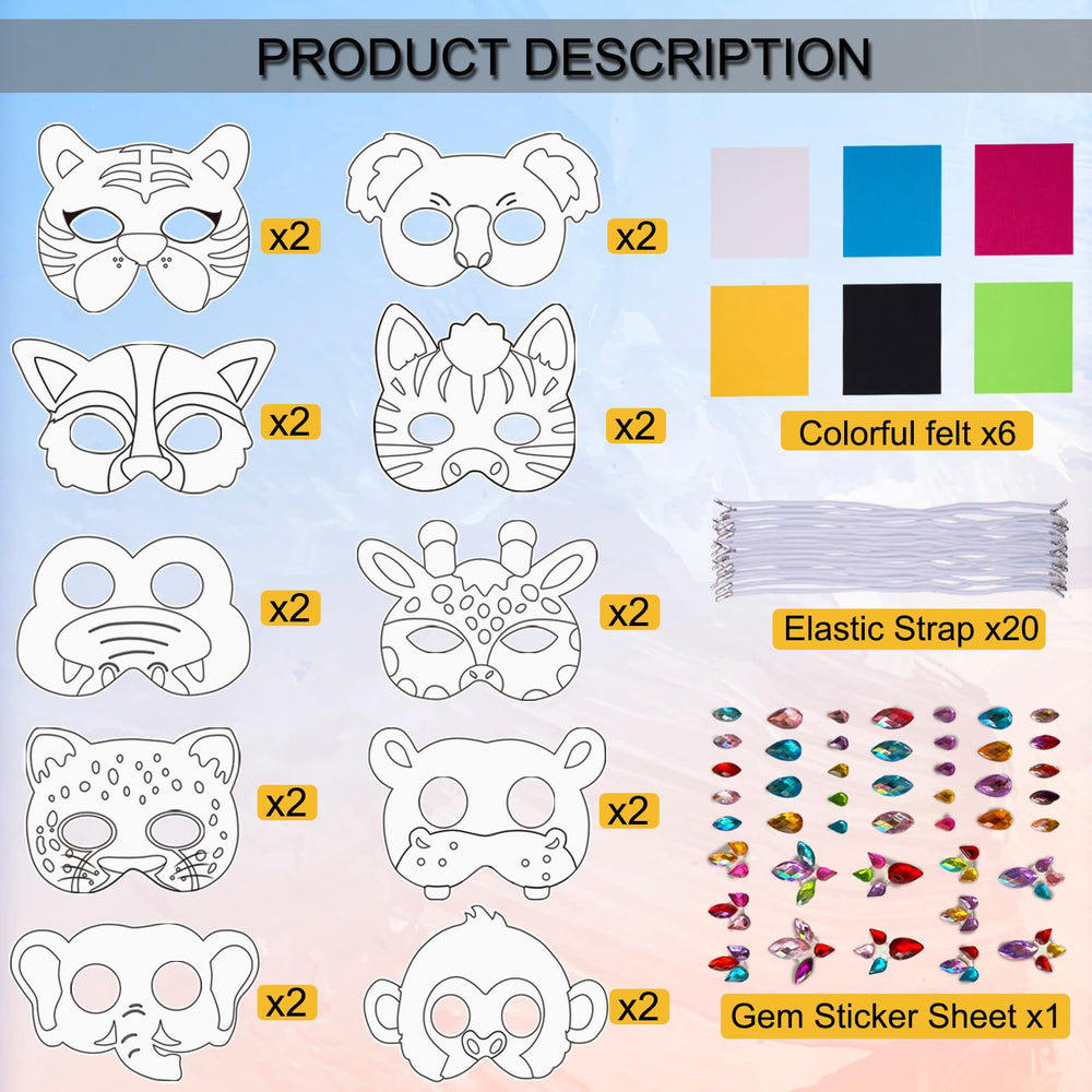 OPPKIE lion mask with felt and gems encourages imaginative pretend play
